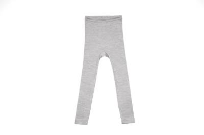 Cosilana Kinder-Leggings aus Wolle/Seide - 240 Hellgrau Melange 140 von Cosilana